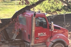 New rock is delivered in anticipation of the crane and bridge arrival.
