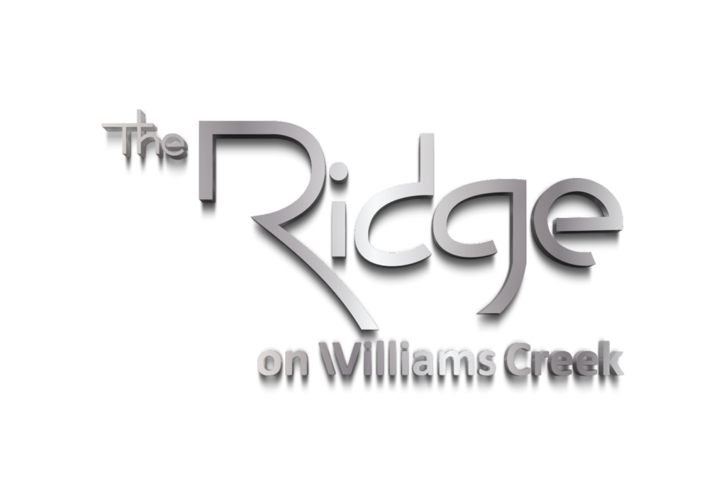 the Ridge on Williams Creek - 3D Logo writing with no Background